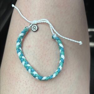 Blue and White Braided Bracelet